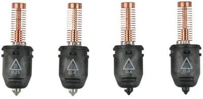 Flashforge 5M en 5M Pro - Quick Swap Nozzle assembly 0.25 / 0.4 / 0.6 / 0.8 mm Set - Reserveonderdeel
