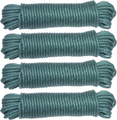 AMIG paracord touw - 4x - 20 meter - D5mm - 110kg - PE/PVC - groen
