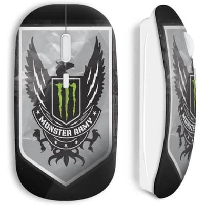 Souris Sans Fil - MANIACASE - Monster Energy Army - Noir - USB - Compatible Mac et PC