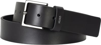 HUGO leren heren riem - zwart