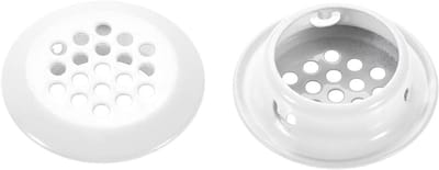 Mesh Ventilatie Grille voor Kasten - 29mm Uitsparing - Roestvrij Staal - Wit - Ventilatiehoes - Buitendiameter 40mm