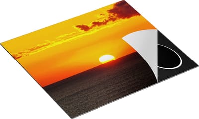 Chefcare Inductie Beschermer Oranje Zonsondergang in de Oceaan - 60x50 cm - Afdekplaat Inductie - Kookplaat Beschermer - Inductie Mat