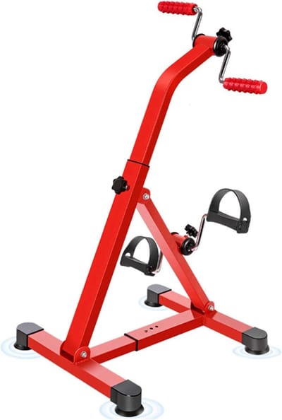 Indoor Fitness Fiets - Oefenapparaat - Revalidatie Training - Verstelbare Weerstand - 41 x 42 x 105 cm - Rood