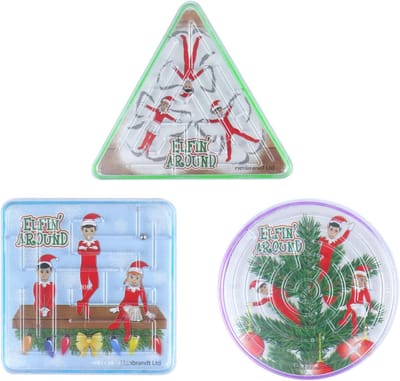 HENBRANDT 6 x Mini Elfin Round Christmas Xmas Maze Puzzle Boys Girls Toys Party Favor Stocking Filler