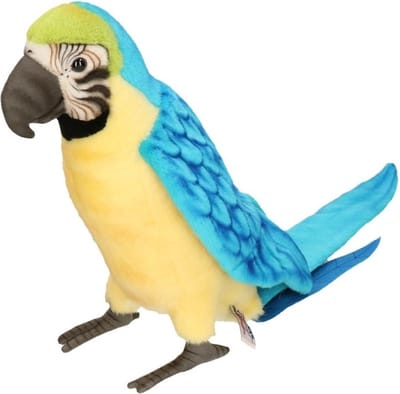 Hansa Ara Papegaai Knuffel - Blauw - 72 cm - pluche - Knuffeldier - Speelgoedpapegaai - hoge kwaliteit