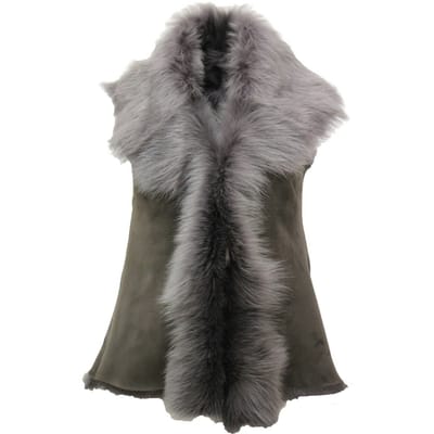 Korte damesbodywarmer van Toscana-schapenvacht-Denver