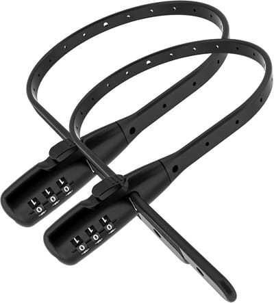 VHV - Fietsslot - kabelslot 2 stuks met 3-cijferige code - flexibel 54 cm slot - voor fietshelm, scooter en bagage