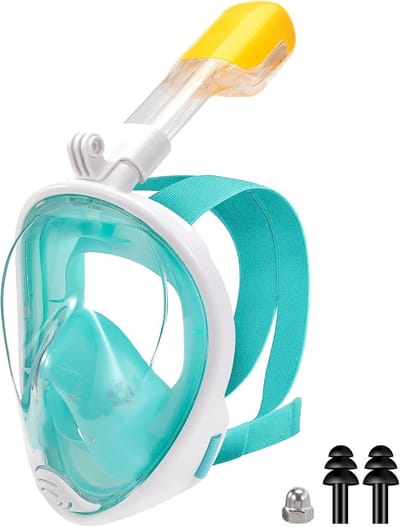 Snorkel Masker - Duikbril Onderwater - Onderwater Zien - 180 Graden Uitzicht - 21 cm - Groen