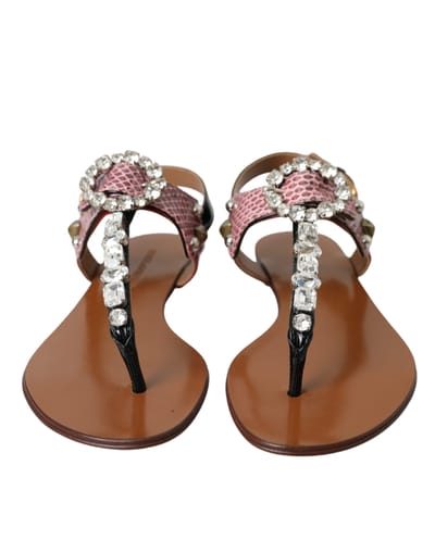 Dolce Gabbana Versierde Tanga Sandalen