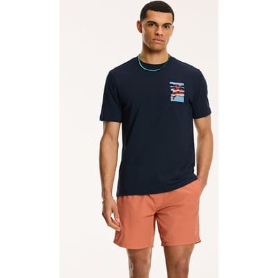 Shiwi Men Coral Chest T-shirt Dark Navy Size: S | Printed T-Shirts Outlet | Heren | Zwart