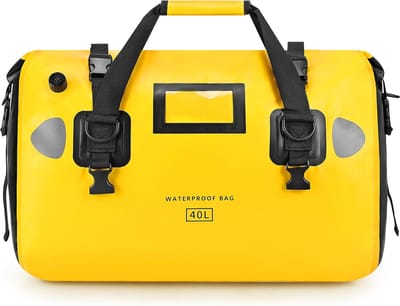 SnelShoppen - Motorfiets achtertas 40 liter waterdichte motortas bagagerol grote achtertas met snelsluitriemen voor tochten kamperen motorrijden fiets