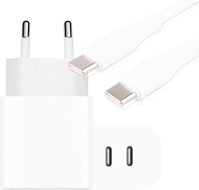 35w usb C Stekker 2 Poorten + usb-C naar usb-C Kabels - 2 Meter - Oplader / Snellader voor Galaxy A56 A57 S25 S26 S26 Ultra Z Flip 7 Z Fold 7