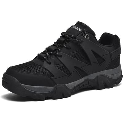 Mesh Ademende Bergsportsneaker plus Size Herenschoenen Wandelschoenen Outdoor Klimschoenen Off-Road Hardloopschoenen 48 zwart