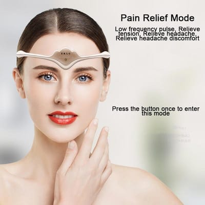 Kroon Smart Slaapinstrument Slaaphulp Elektrische Hoofdmassager Migraine Verlichting Ontspannende Puls Therapie Diepe Slaap Tool beige