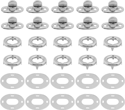 Twist Lock Gezond Verstand Sluiting Roterende Knop Lock 10 Stuks voor Boten Zeilboten RVs Dinghy - Metaal - 32.8x14.4x13mm/32x26.6mm/26x21.2mm - Sterke Sluiting - Duurzaam en Betrouwbaar - Geschikt voor Watersport - Zilverkleurig