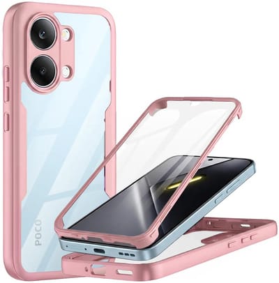 Hoesje geschikt voor Xiaomi Poco X8 Pro Max - Techsuit ColorVerse 360 Case met Screenprotector - Roze