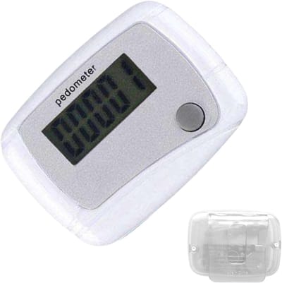 Digitale Stappenteller - Mijlteller Wandelen - Dagelijkse Doel Monitor - Real-Time Tracking - Compact Ontwerp - Wit