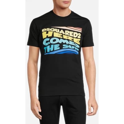 Dsquared2 T-shirt Black Maat: XXL | T-shirts met Print Outlet | Heren | Zwart