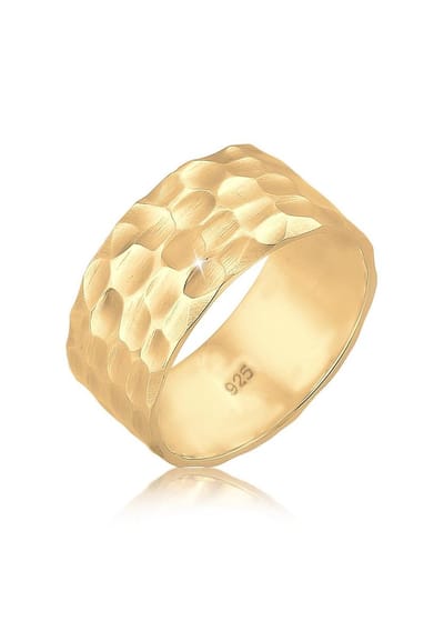 Elli - Ring - Dames Band Basis Gehamerd in 925 Sterling Zilver - Dames