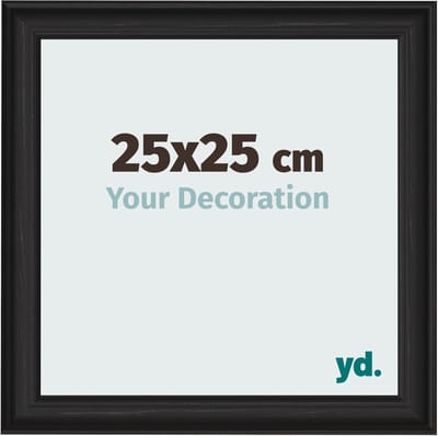 Your Decoration - Fotolijst 25x25 cm - MDF - Zwart Houtnerf - Lazio