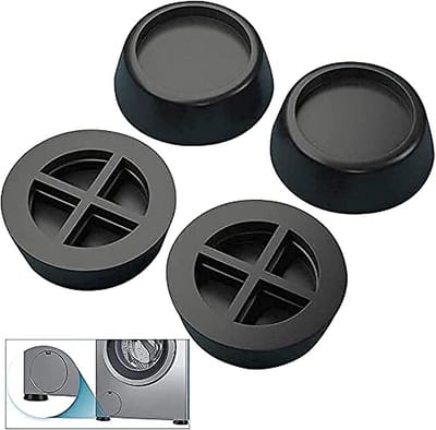 SnelShoppen - 4 Stuks Wasmachine Voeten Pads Rubber Antislip Schokdemper Universeel Anti-Schok Vibratie Voeten Pads voor Bescherming Vloer