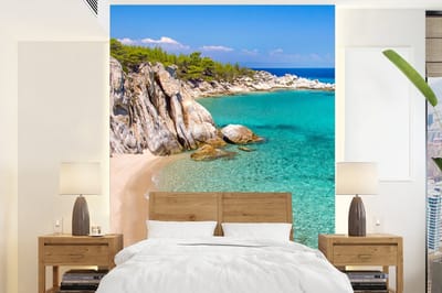 Behang - Fotobehang Zee - Strand - Zomer - Breedte 205 cm x hoogte 280 cm