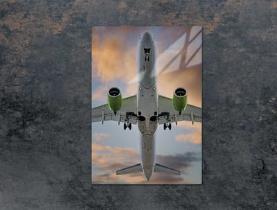 TMK ArtDeko – Snijplank - Glas - 35x52 cm - Vliegtuig