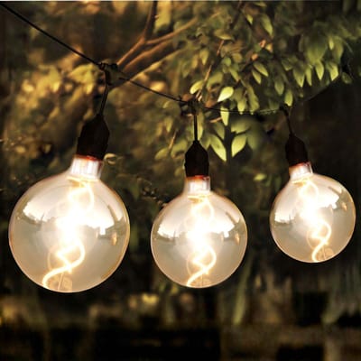Ledvion - Lichtsnoer Buiten 10M - 10 E27 LED Lampen - 2700K - Warm Wit - Koppelbaar - Tuinverlichting Sfeerverlichting