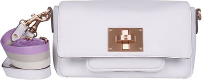 JOOP! Leren Schoudertas Carino Muna Shoulderbag White Wit