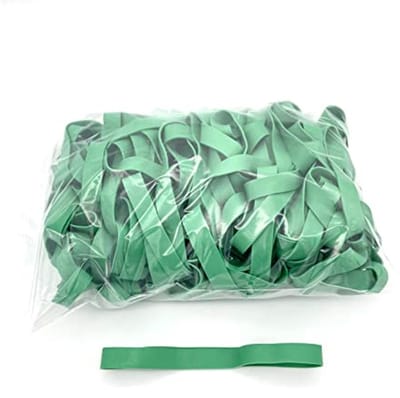 Groene Rubber Elastieken - 200 mm x 15 mm - Zak van 1 kg - Hoogwaardig