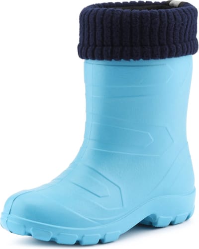 Ladeheid Kinder Regenlaarzen - Rubber - met Binnenschoen - EVA - Wasbare Binnenschoen - LA-LMG-845-AspenKids - Turquoise306c/Navy - 25