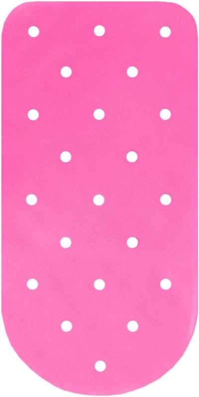 Antislip badmat 75 x 36 cm met zuignappen, wit lichtblauw, schimmelbestendig