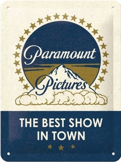 Metalen Bord 15x20 cm Paramount - Klassiek Logo