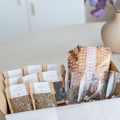 Lottea Seizoensbox Speciaal 'Herfstmoment' - giftbox, thee cadeau, thee pakket, theepakket, theeglazen, thee cadeaupakket, thee geschenkset, bedankt cadeautje,