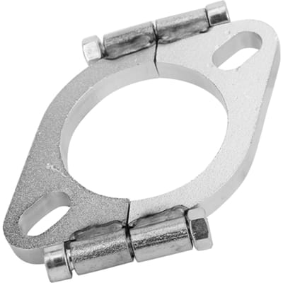 2,5 inch 63 mm Stalen Uitlaatflens Plat Ovaal Gesplitste Reparatie Vervangingsaccessoire white