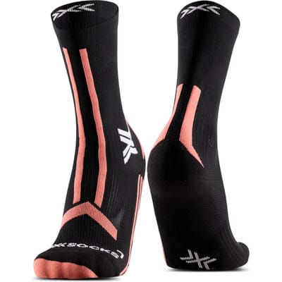 X-SOCKS Women's Trailrun Discover Crew - Hoogwaardige sokken voor trailrunnen, ademend & comfortabel - Perfecte thermoregulatie & ventilatie - Optimale bescherming voor trailrunnen - Zwart/Rose, 35-36