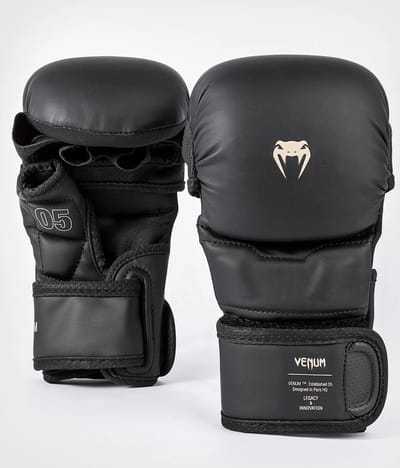 Venum Impact Evo Sparring MMA Gloves - Black - L/XL