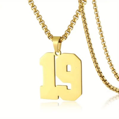 Livano Ketting - Heren - Staal - Nep zilver - Met Hanger - Nep Goud - 19