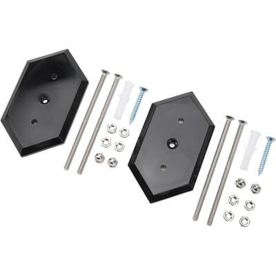 2 sets skateboardhangers voor wandmontage, deckrek, display- en opbergset voor skateboards, zwart zwart