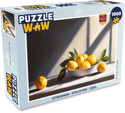 Puzzel Citroenen - Stilleven - Geel - Legpuzzel - Puzzel 1000 stukjes volwassenen