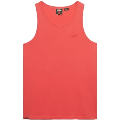 Superdry Essential Logo Unbrushed Mouwloos T-shirt Roze M Man