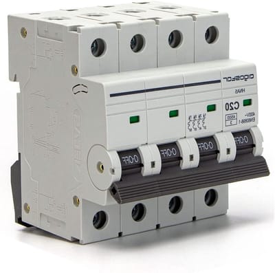 Thermoschakelaar - Magneet schakelaar - Industriële installatie - 4 Polen - 20A 400V - Grijs