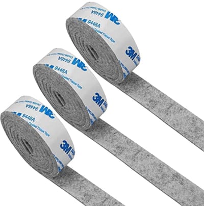 Vilt zelfklevend voor meubels - Antislip bescherming voor tafelpoten, stoel en bank - 3 rollen (100 x 2 cm)