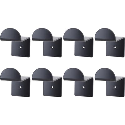 8 Crochets à Chapeau pour Mur 2,8 Pouces Acrylique Support de Casquette de Baseball Organisateur Cintre pour Chapeau à Large Bord avec Adhésif pour Décoration de Pièce noir