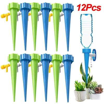Système d'irrigation goutte-à-goutte automatique, pointe d'arrosage automatique pour plantes à fleurs, serre, jardin, dispositif de goutteur d'eau automatique réglable blue