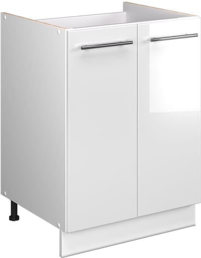 Vicco Wastafelkast Fame-Line, Wit Hoogglans/Wit, 60 cm