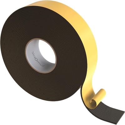 EPDM Afdichtingstape - Schuimrubber Tape - Ramen Deuren Afdichten - Zelfklevend Celrubber - 10m x 50mm x 3mm - Zwart