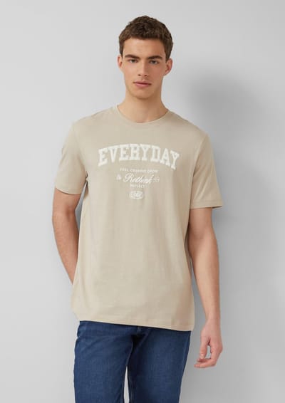 T-shirt van katoenjersey met print aan de voorkant regular fit s.Oliver