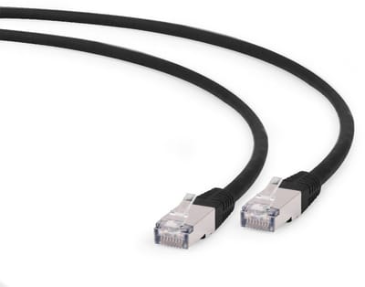 FTP Category 6 Rigid Network Cable GEMBIRD PP6A-LSZHCU-BK-0.5M Black 50 cm