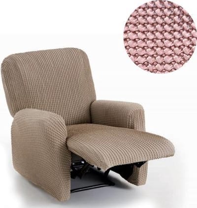 Belmarti® Relaxfauteuil Milos - 60cm tot 85cm breed - Roze - Hoge kwaliteit stof met maximale elasticiteit - Antistatisch - Van ademend Katoen voor comfortabel zitten zonder zweten